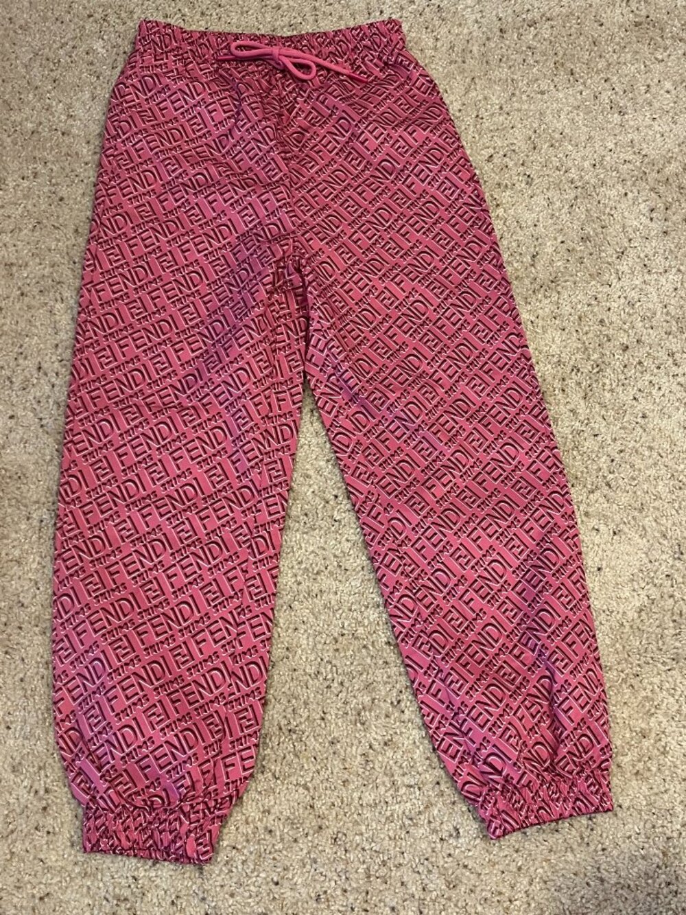EUC Women's Fendi x Skims Graphic Print Pink Joggers